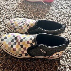 Vans Kids Multicolor Checkered Slip-On Sneakers